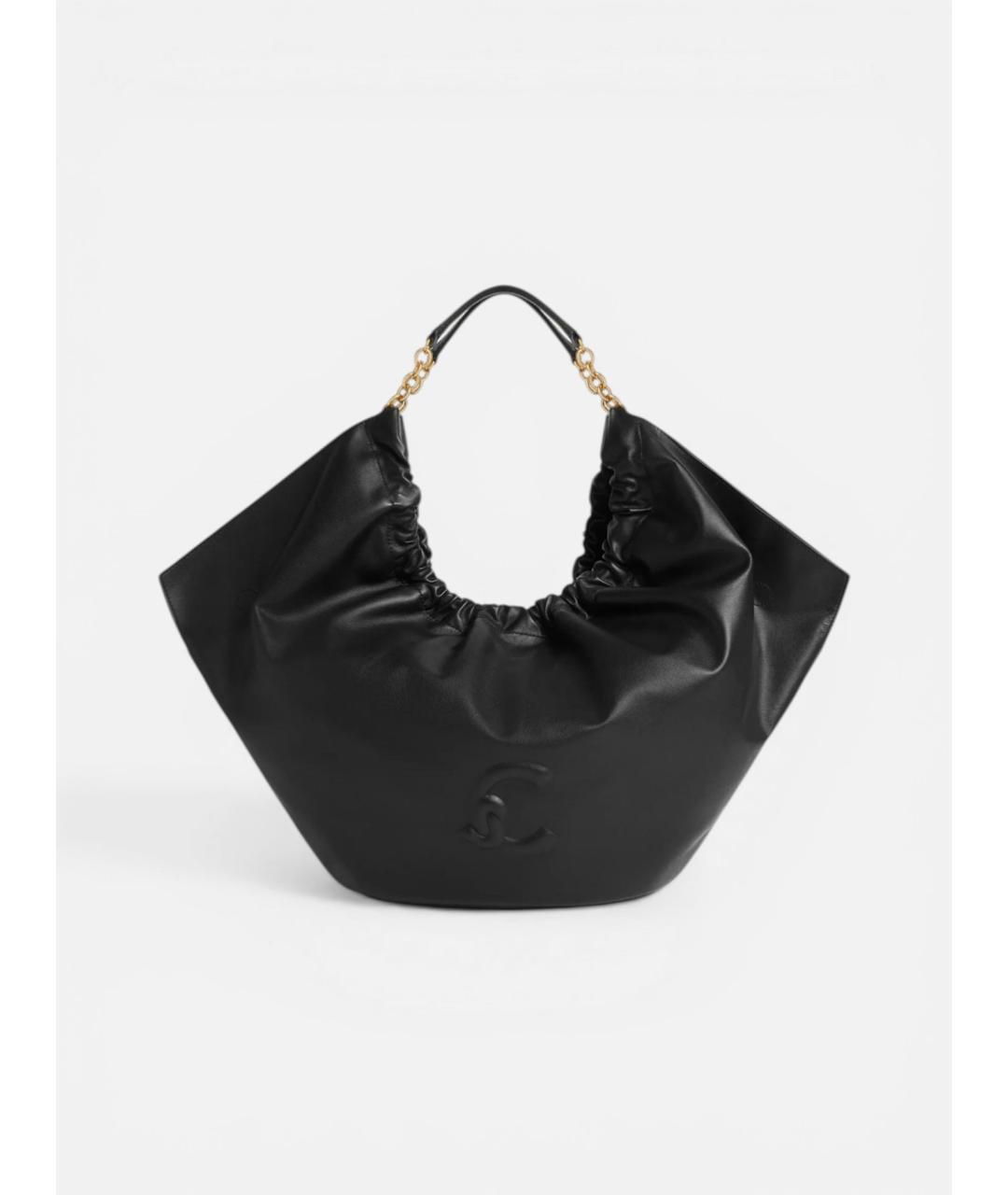 COCCINELLE Черная кожаная сумка тоут, фото 5