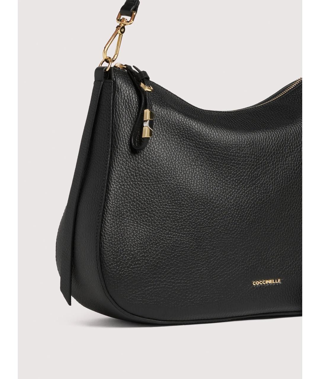 COCCINELLE Черная кожаная сумка через плечо, фото 4