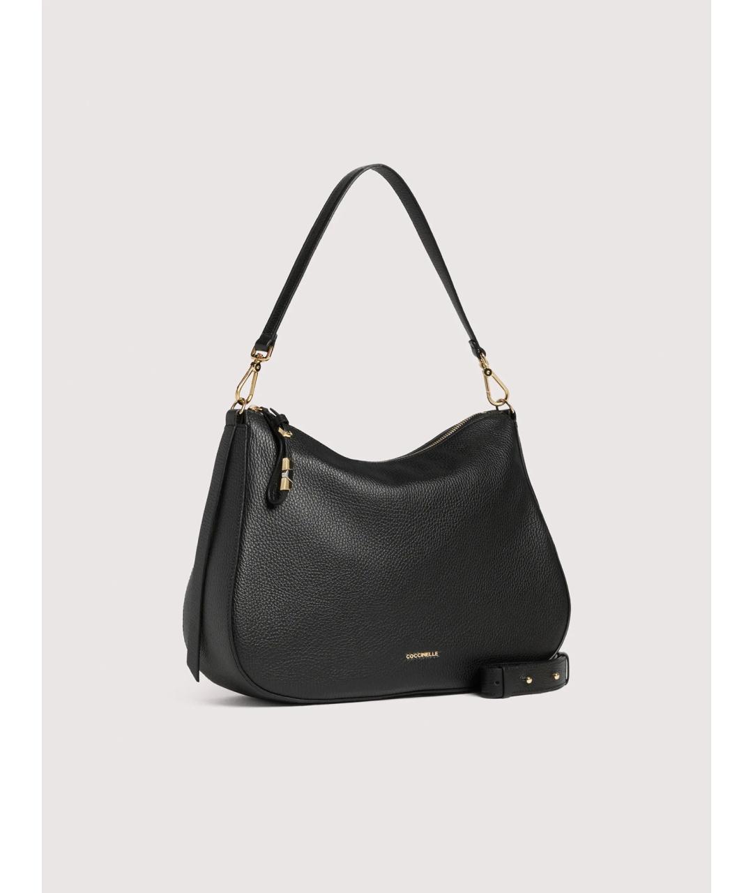 COCCINELLE Черная кожаная сумка через плечо, фото 2