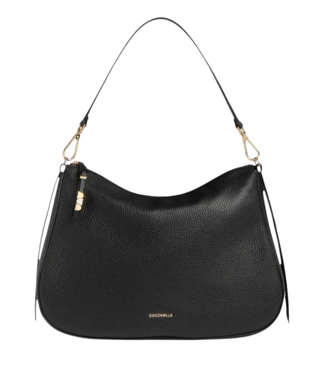 COCCINELLE Черная кожаная сумка через плечо, фото 1