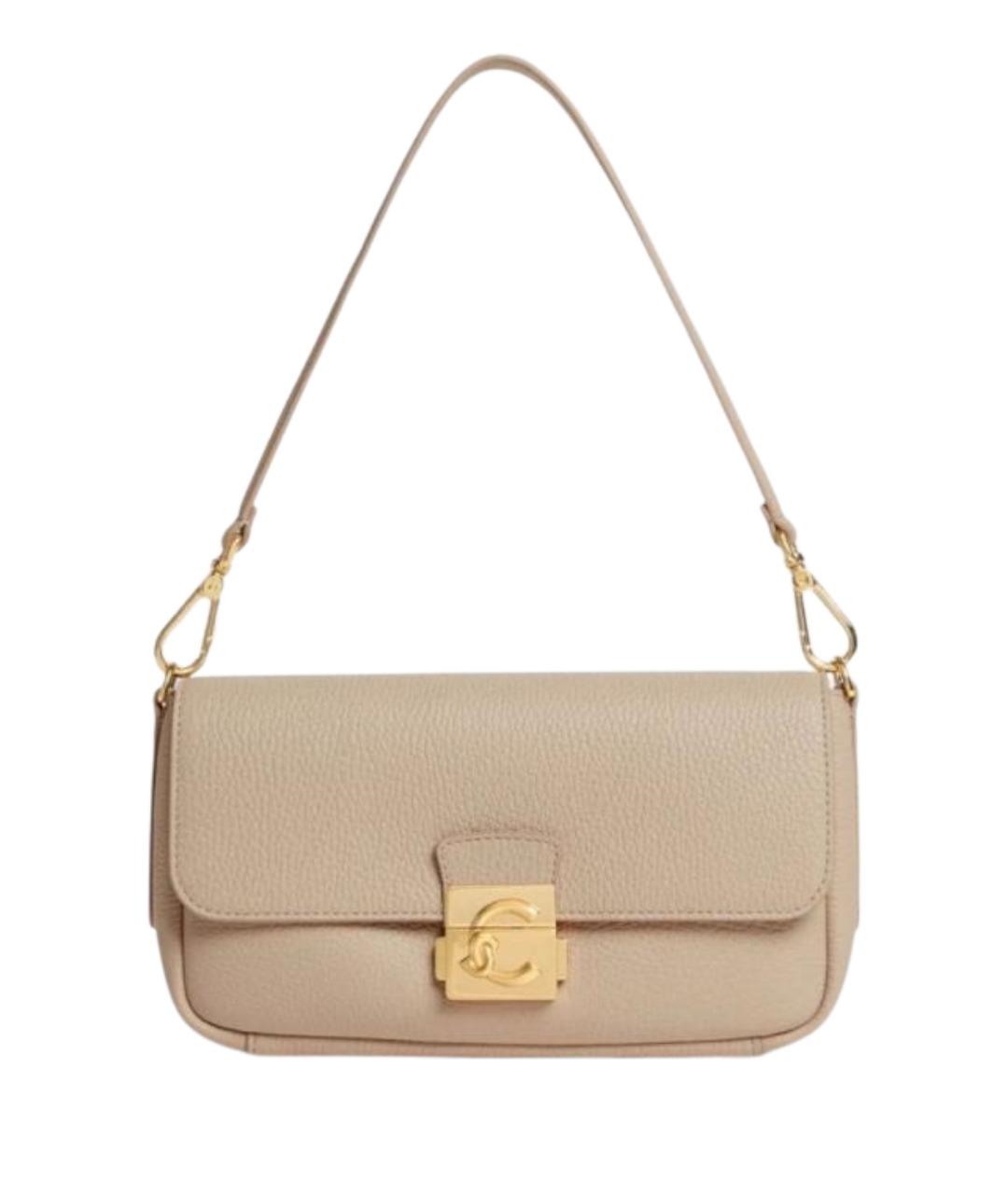 COCCINELLE Бежевая кожаная сумка через плечо, фото 1