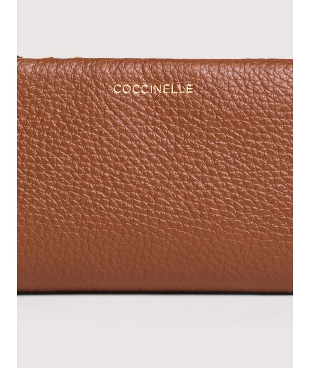 COCCINELLE Коричневый кожаный кошелек, фото 3
