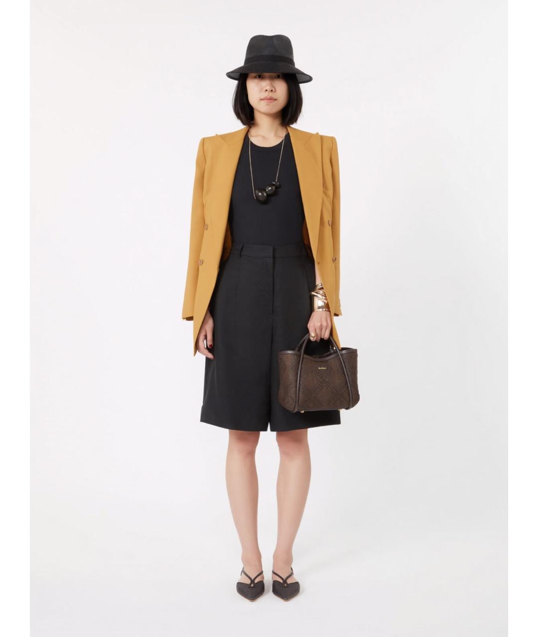 MAX MARA Коричневая синтетическая сумка тоут, фото 2