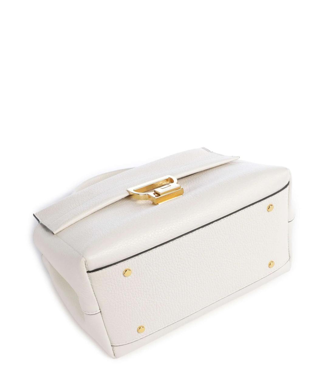 COCCINELLE Белая кожаная сумка с короткими ручками, фото 4