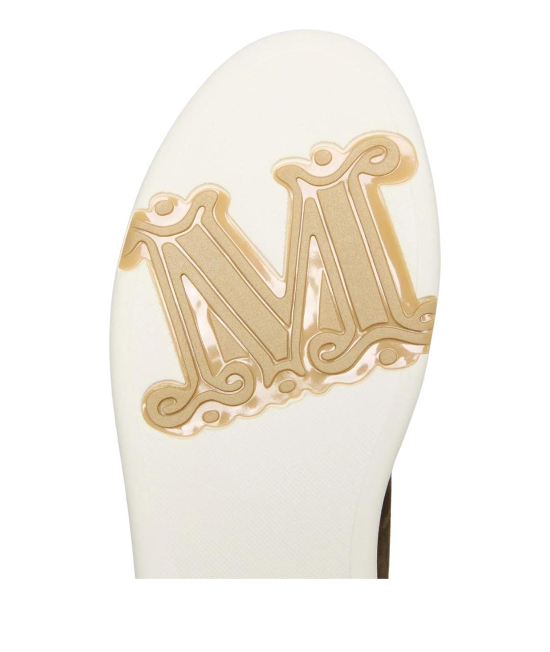 MAX MARA Зеленые кожаные кеды, фото 5