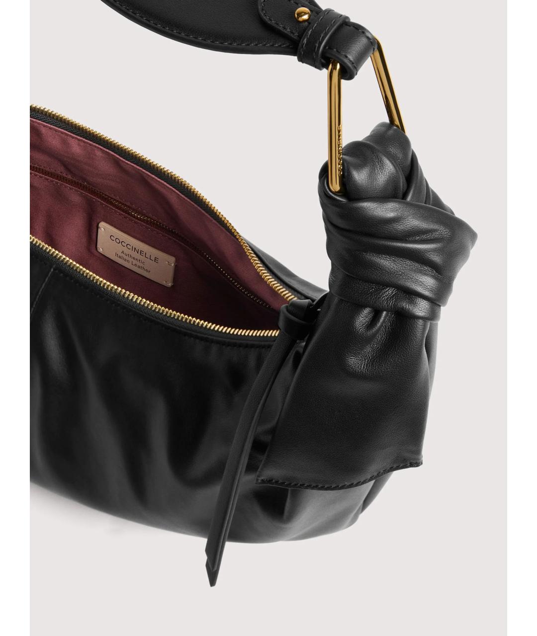 COCCINELLE Черная кожаная сумка через плечо, фото 5