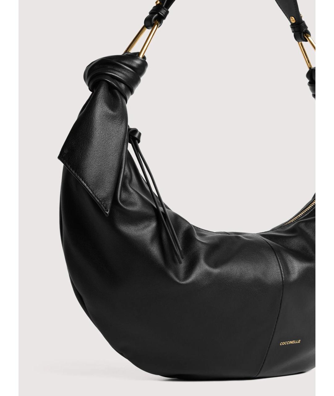 COCCINELLE Черная кожаная сумка через плечо, фото 6