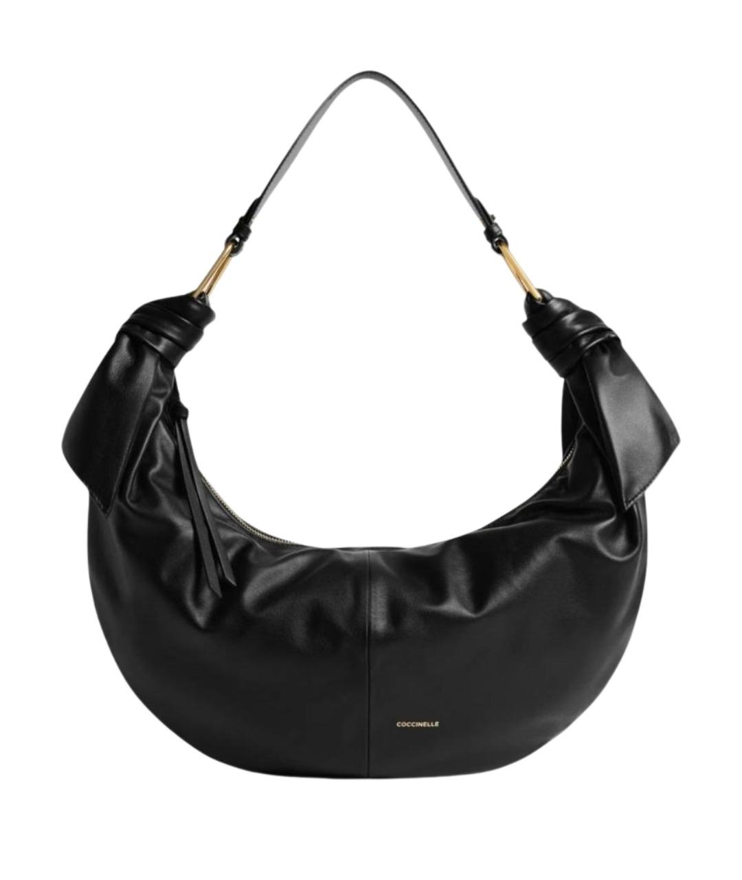 COCCINELLE Черная кожаная сумка через плечо, фото 1