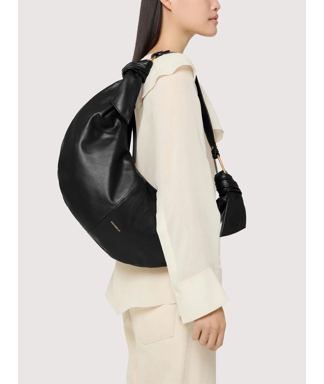 COCCINELLE Черная кожаная сумка через плечо, фото 2