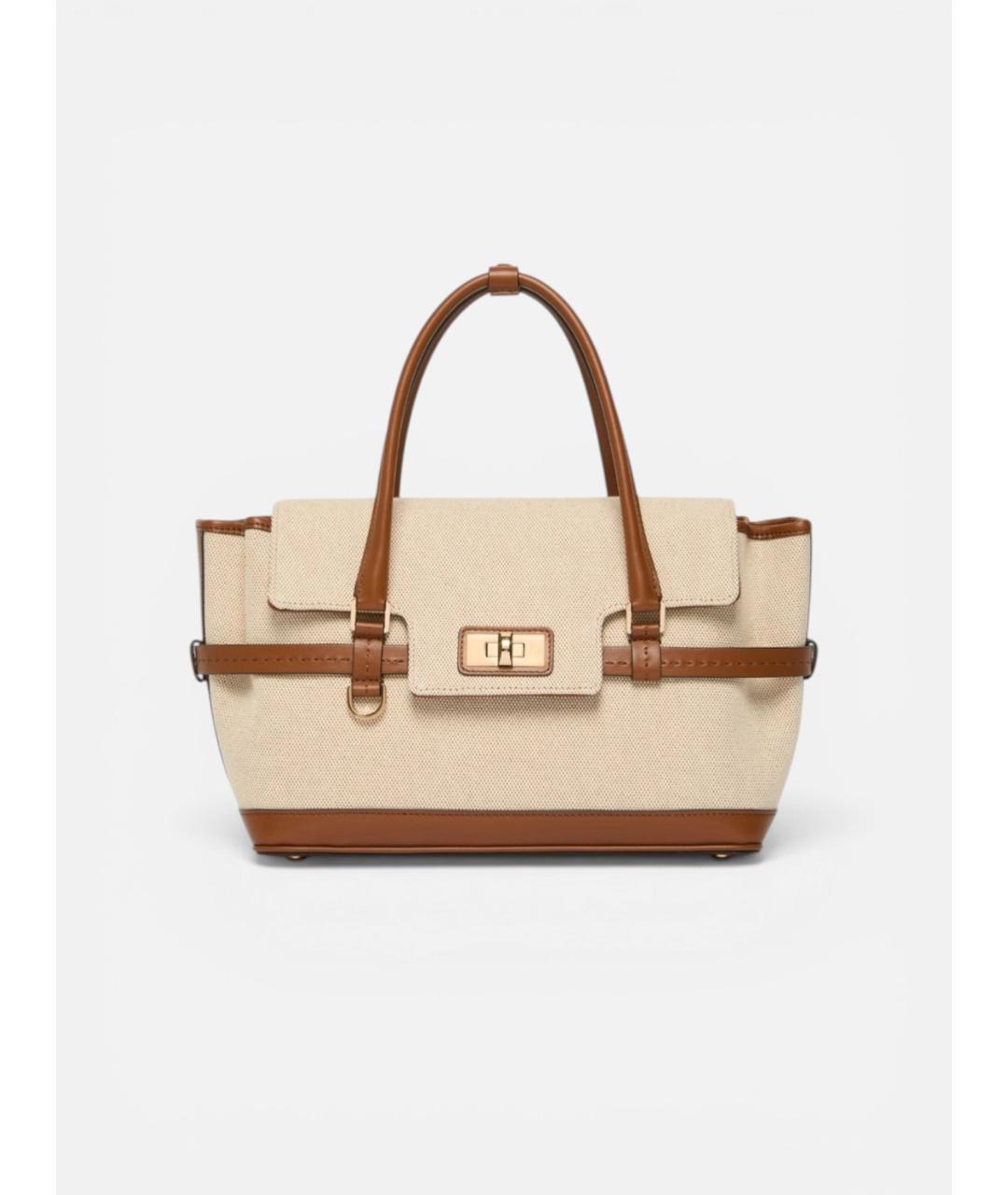 MAX MARA Бежевая хлопковая сумка тоут, фото 6