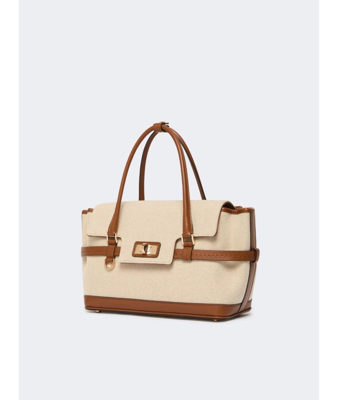 MAX MARA Бежевая хлопковая сумка тоут, фото 3