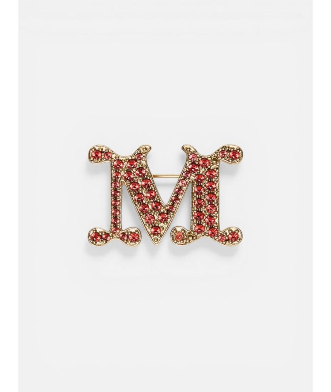 MAX MARA Красная металлическая булавка / брошь, фото 4