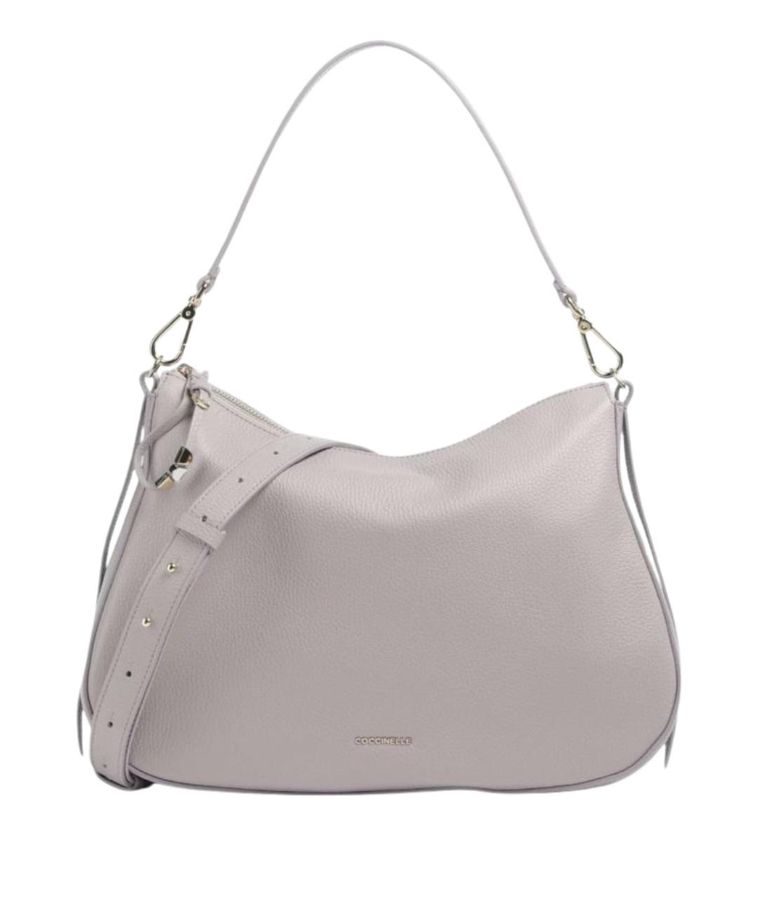 COCCINELLE Серая кожаная сумка через плечо, фото 1