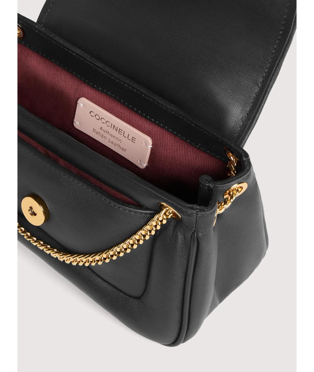 COCCINELLE Черная кожаная сумка через плечо, фото 3