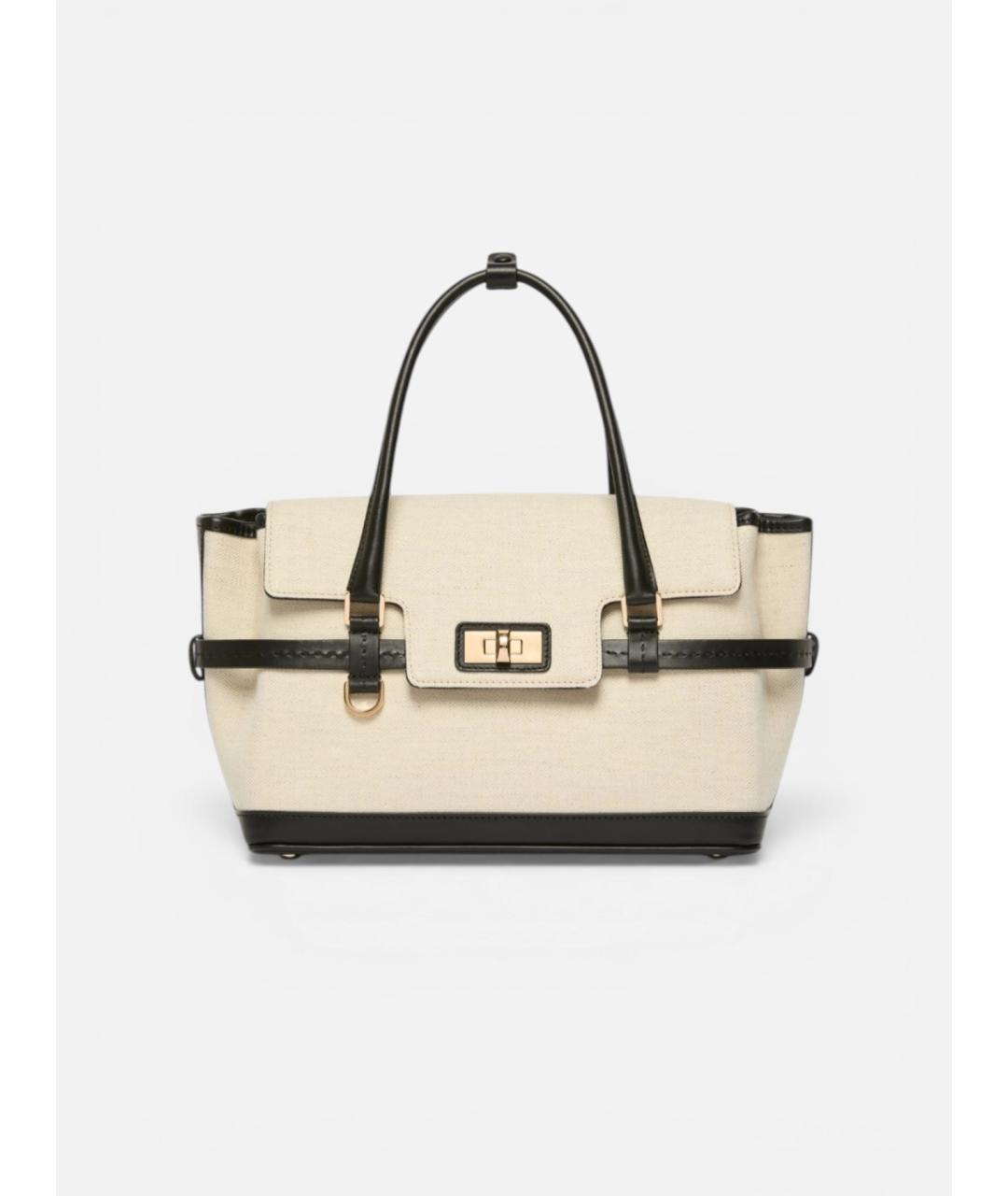 MAX MARA Бежевая хлопковая сумка тоут, фото 6