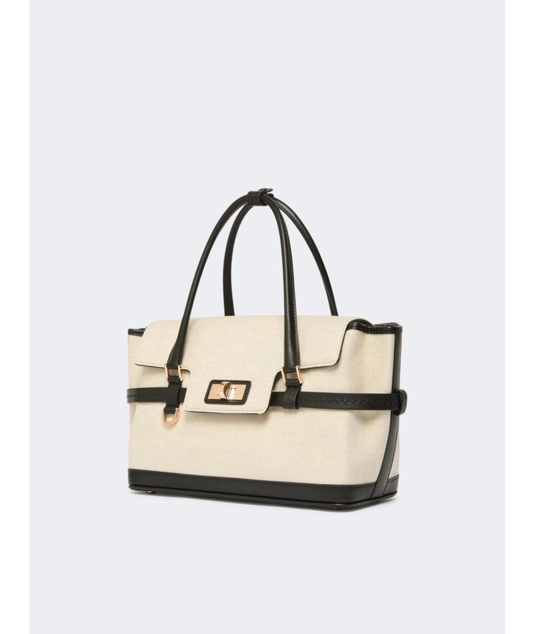 MAX MARA Бежевая хлопковая сумка тоут, фото 3