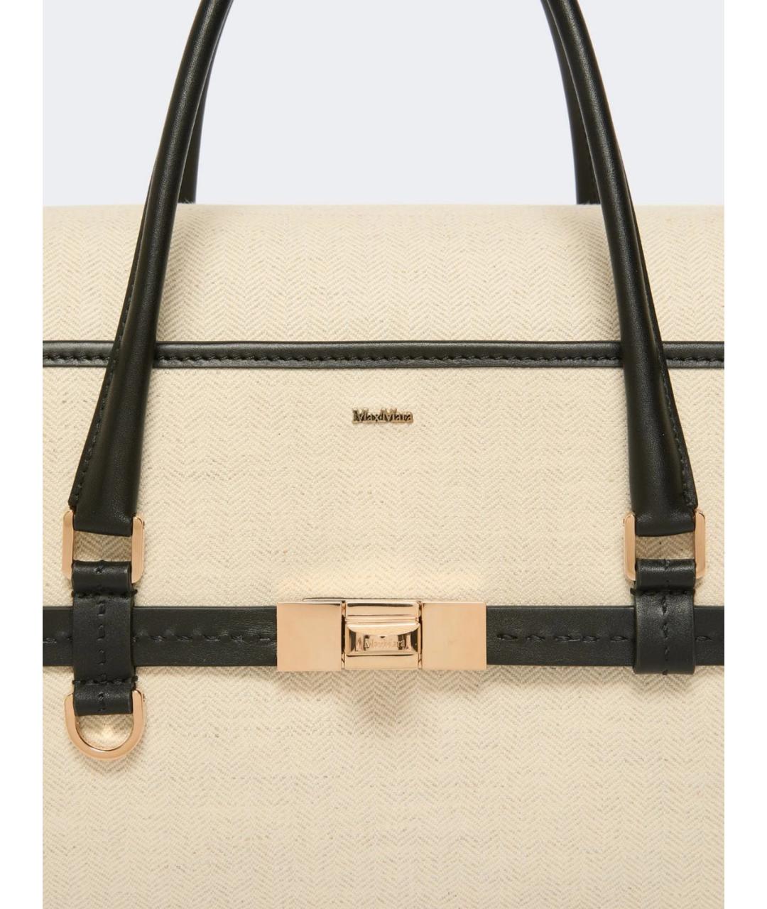 MAX MARA Бежевая хлопковая сумка тоут, фото 5