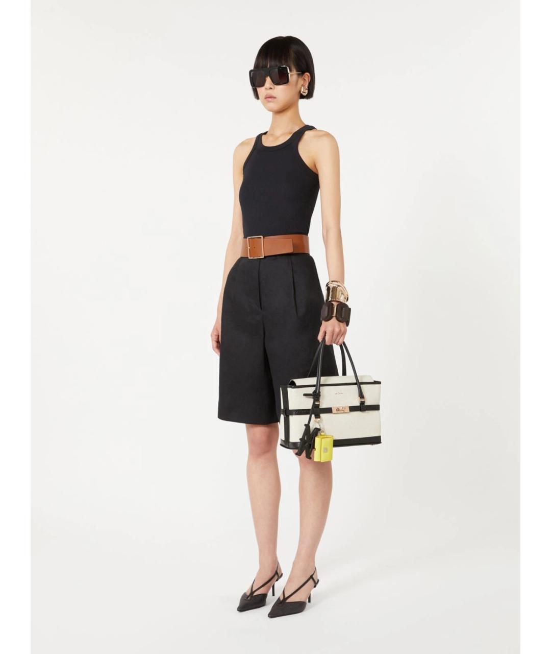 MAX MARA Бежевая хлопковая сумка тоут, фото 2