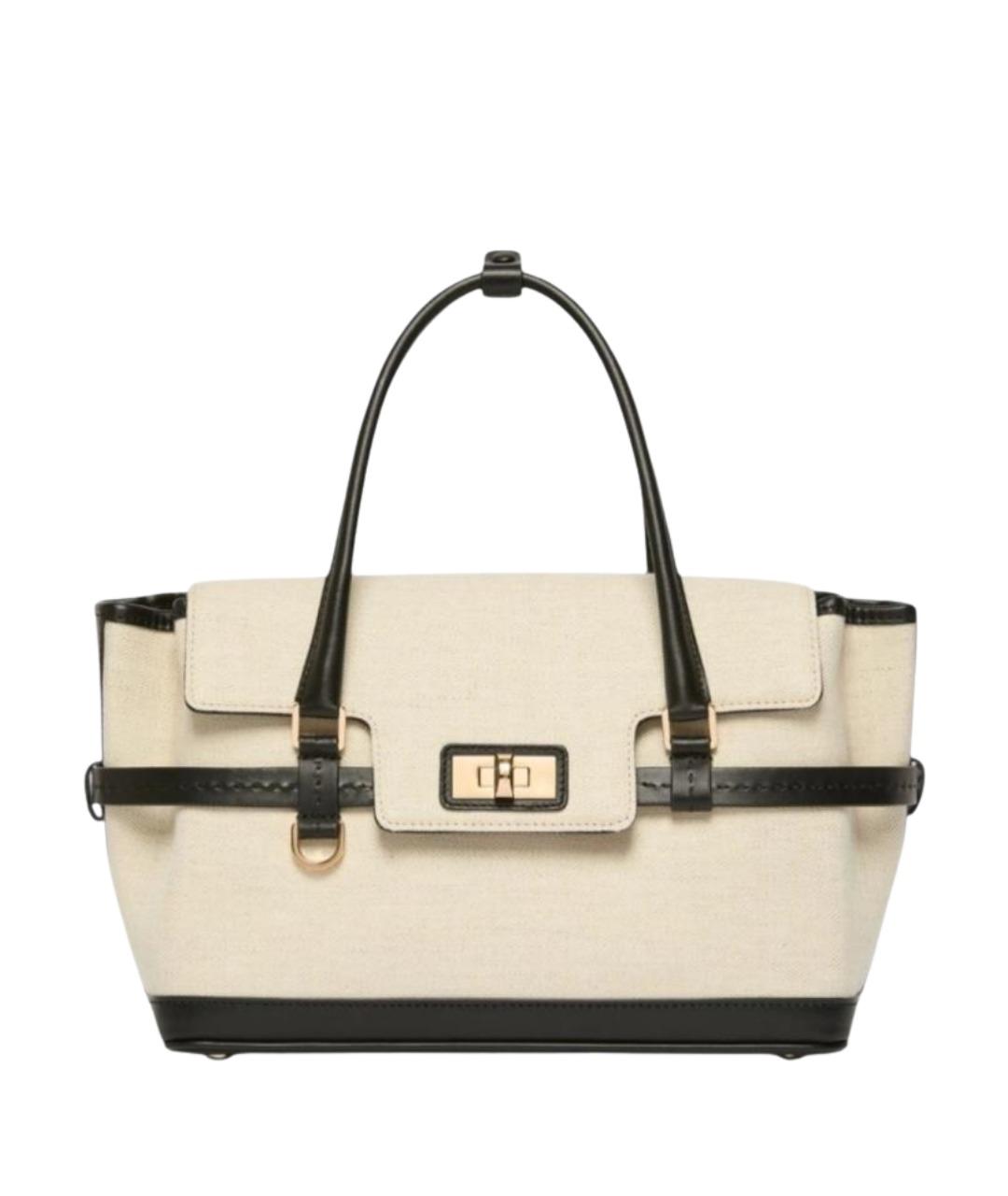 MAX MARA Бежевая хлопковая сумка тоут, фото 1