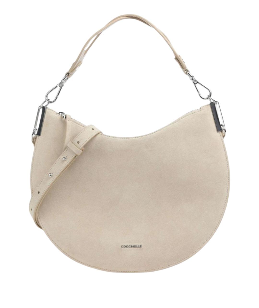 COCCINELLE Бежевая кожаная сумка через плечо, фото 1