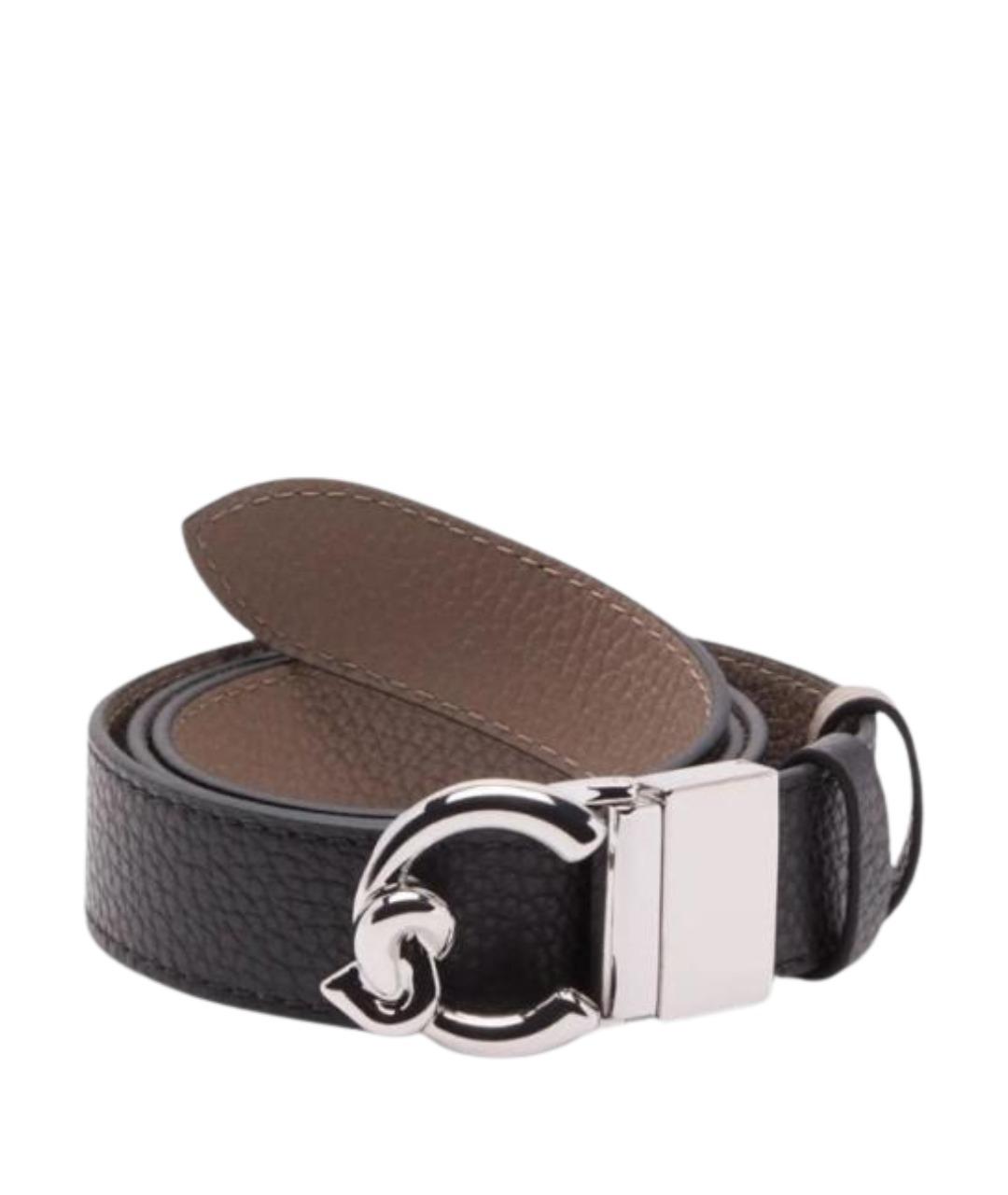 COCCINELLE Черный кожаный ремень, фото 1