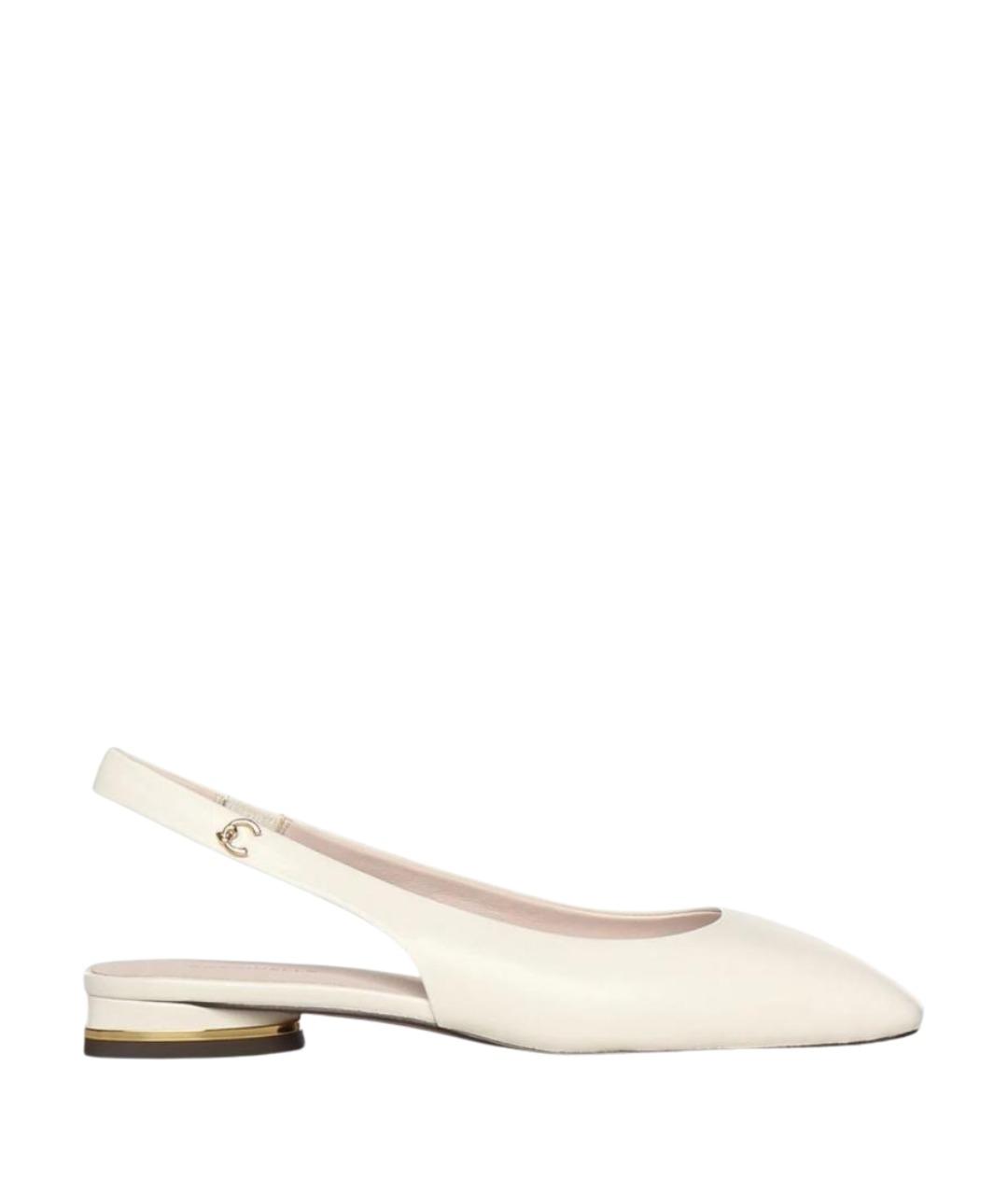 COCCINELLE Белые кожаные туфли, фото 1