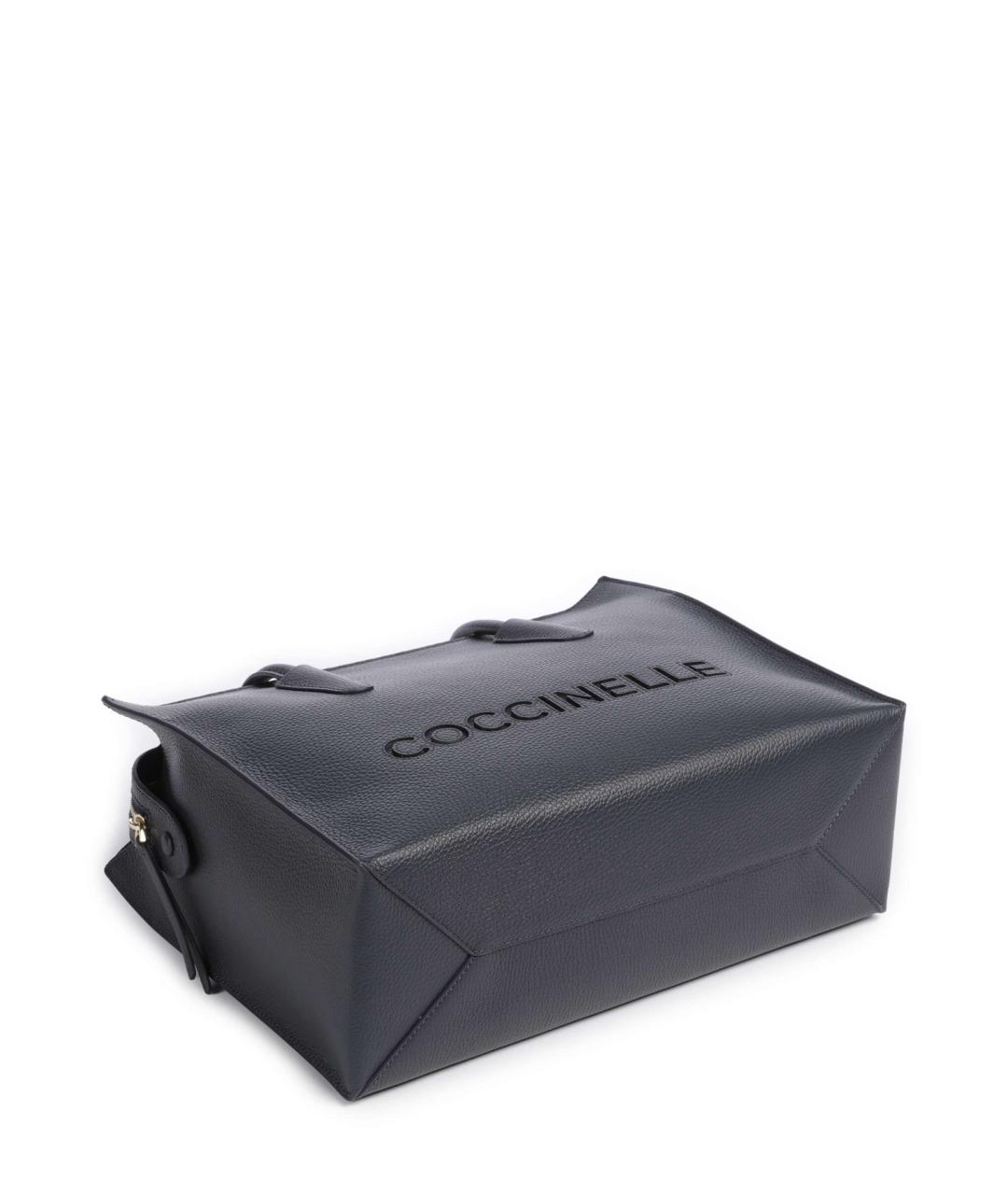 COCCINELLE Темно-синяя кожаная сумка через плечо, фото 4