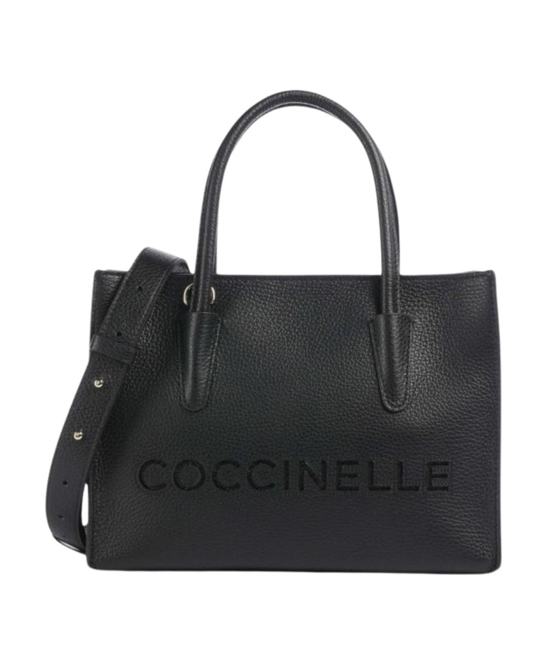 COCCINELLE Черная кожаная сумка через плечо, фото 1