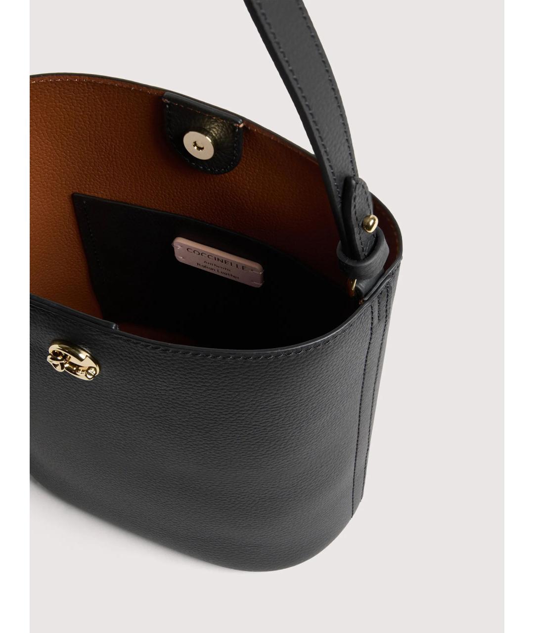 COCCINELLE Черная кожаная сумка через плечо, фото 4