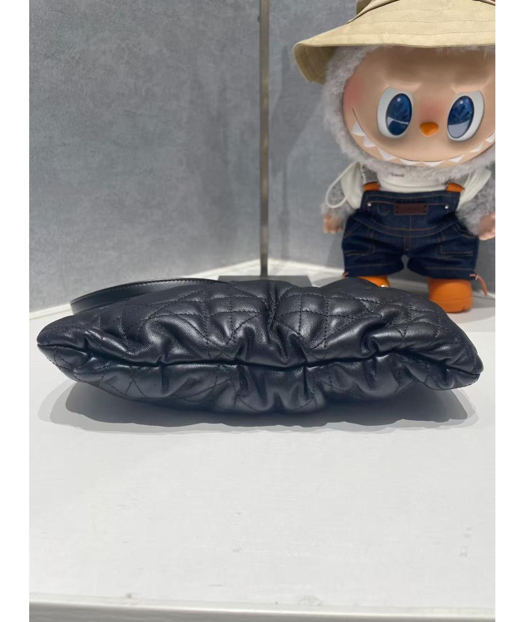 CHRISTIAN DIOR Черная кожаная сумка через плечо, фото 4