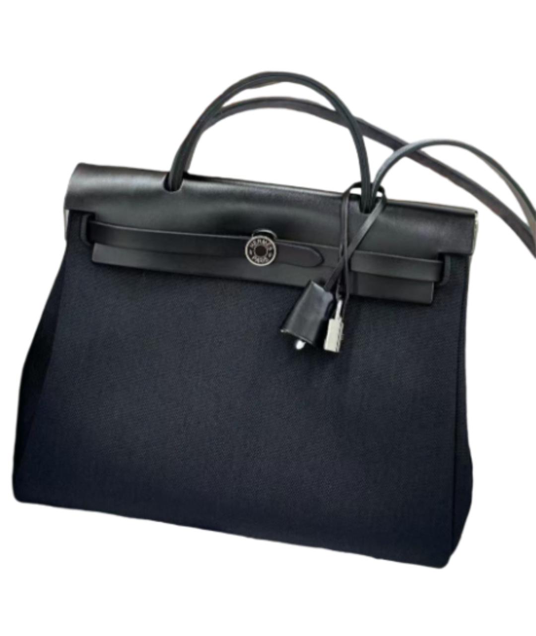 HERMES Черная тканевая сумка через плечо, фото 7