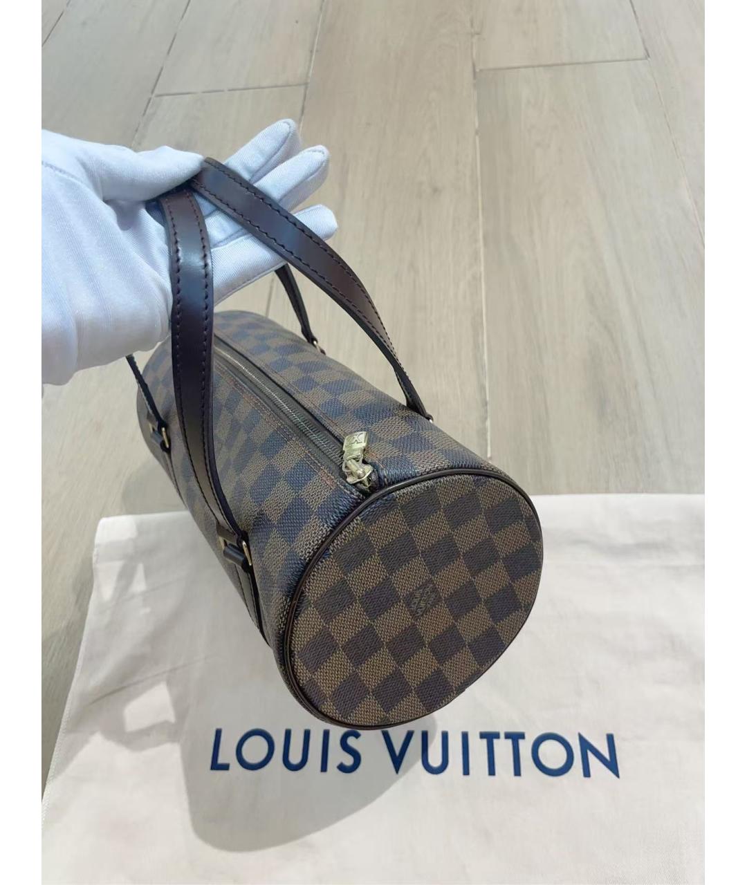 LOUIS VUITTON Коричневая сумка с короткими ручками, фото 4