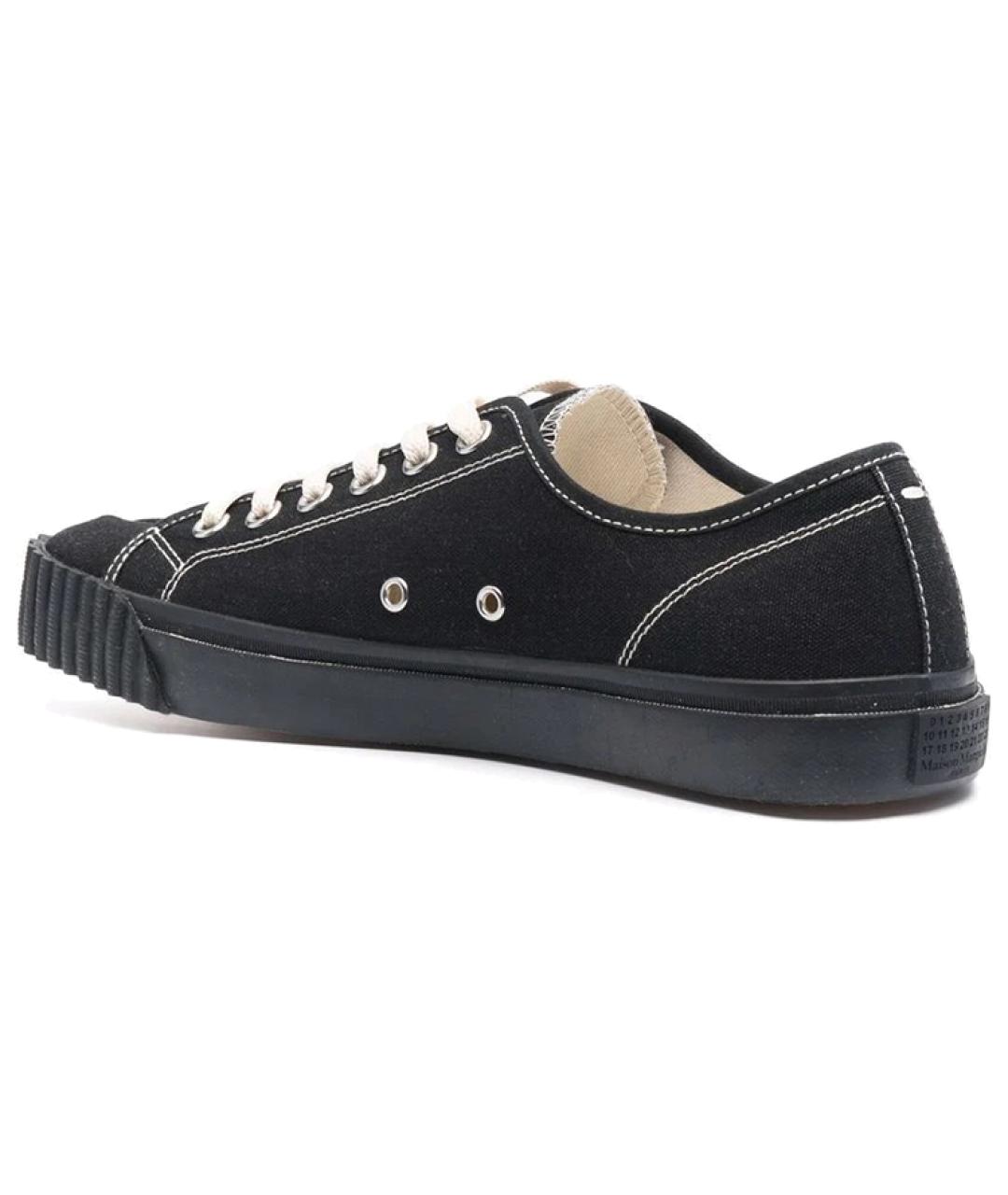 MAISON MARGIELA Черные низкие кроссовки / кеды, фото 4