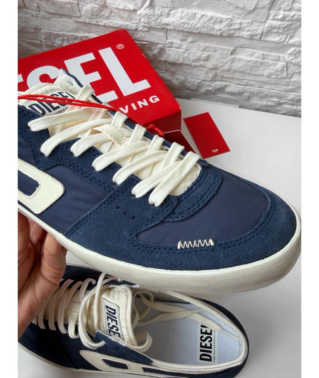 DIESEL Темно-синие низкие кроссовки / кеды, фото 6