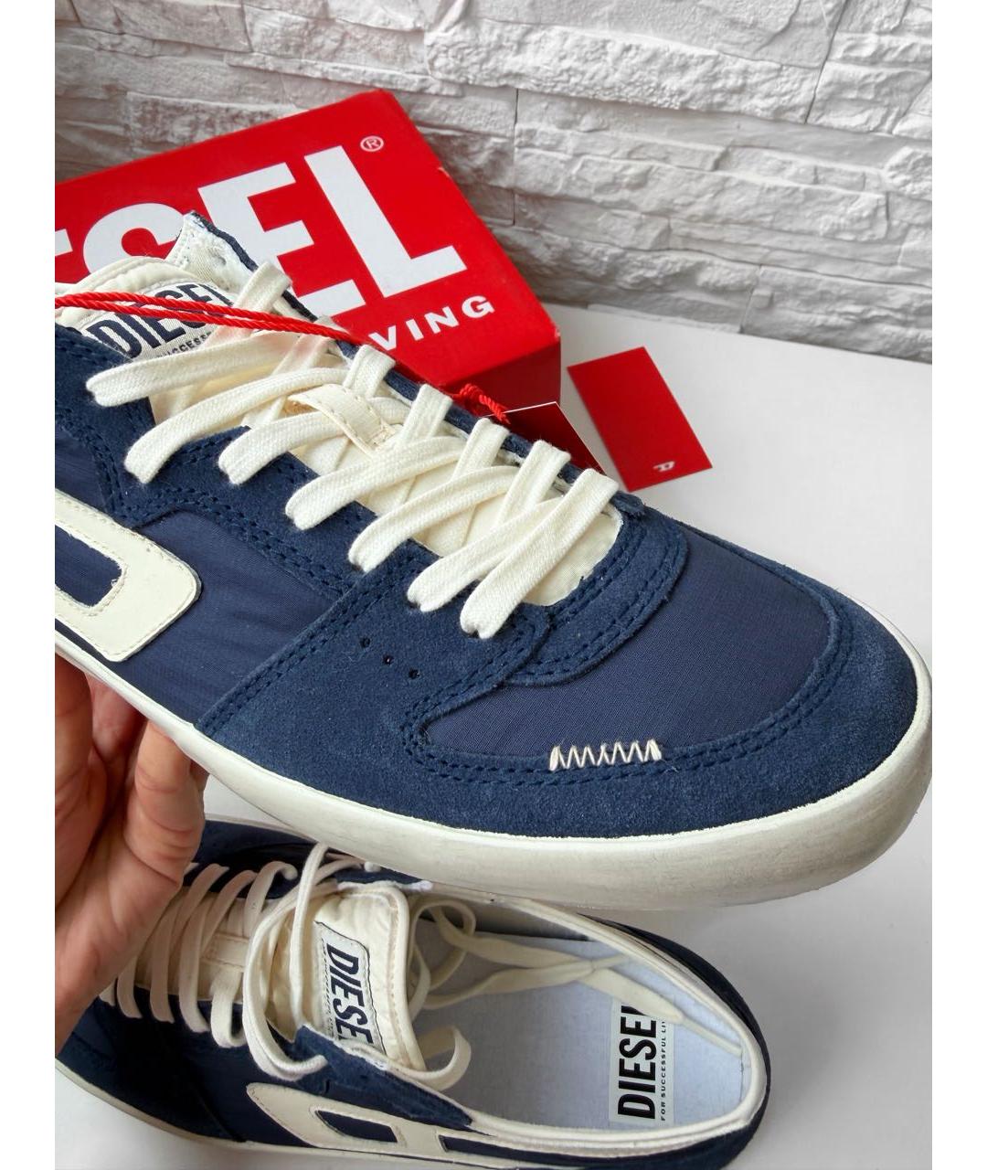 DIESEL Темно-синие низкие кроссовки / кеды, фото 4