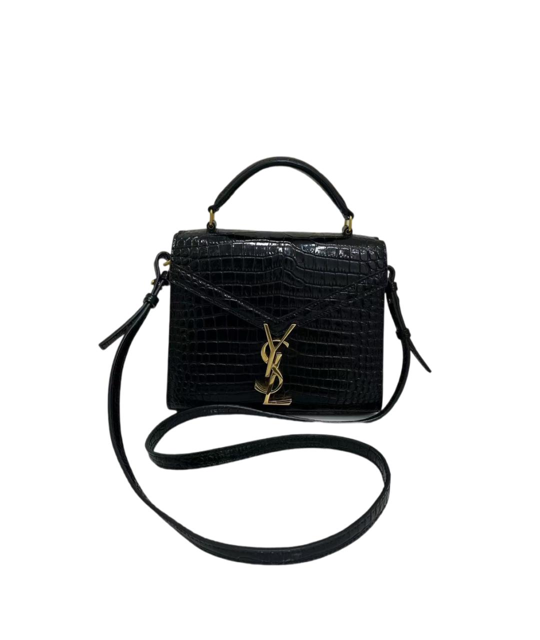 SAINT LAURENT Черная кожаная сумка через плечо, фото 9