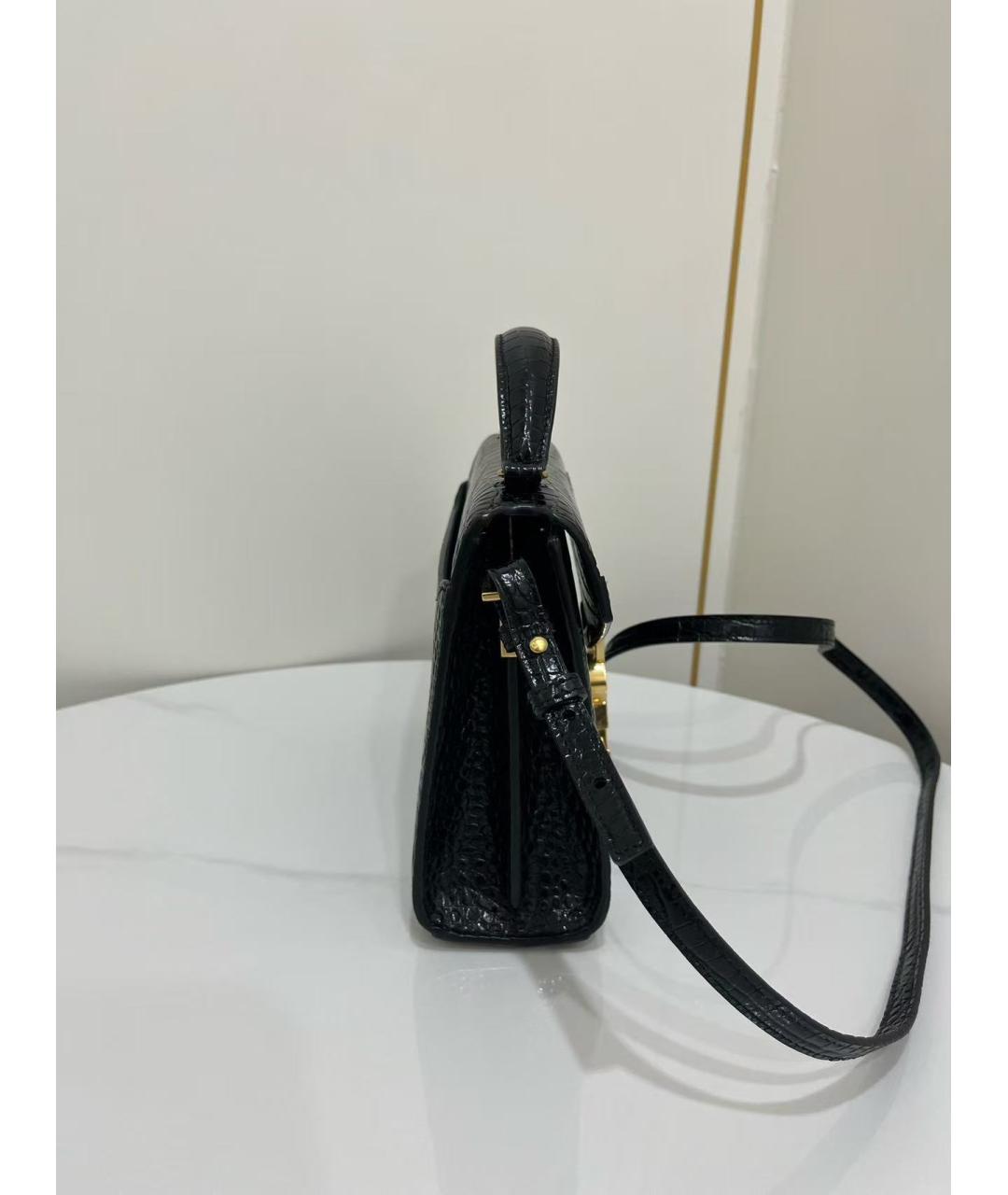 SAINT LAURENT Черная кожаная сумка через плечо, фото 5