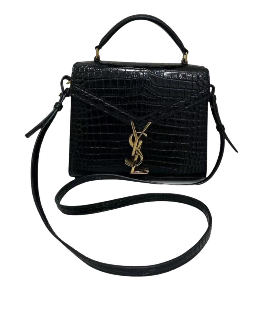 SAINT LAURENT Черная кожаная сумка через плечо, фото 1