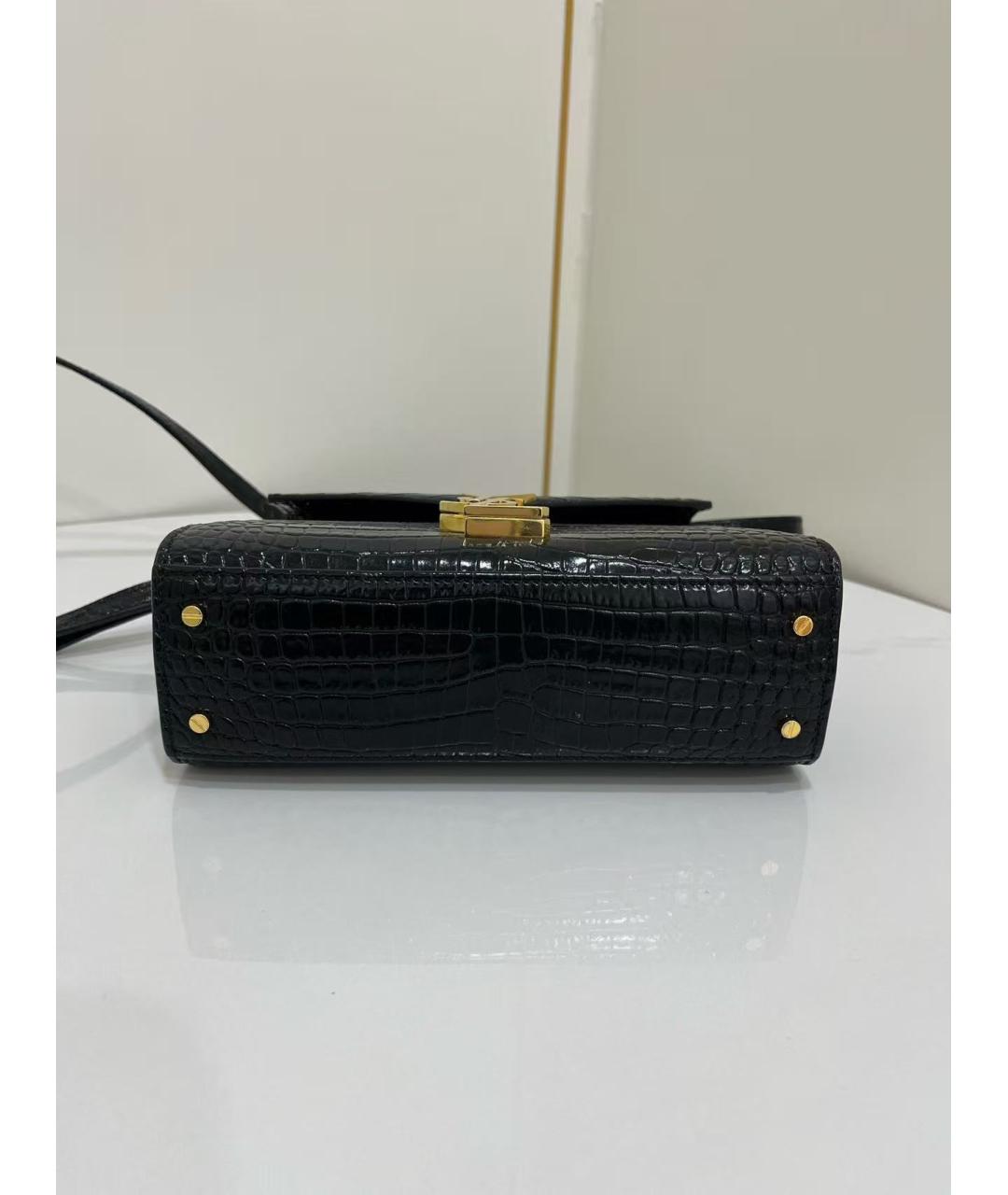 SAINT LAURENT Черная кожаная сумка через плечо, фото 6