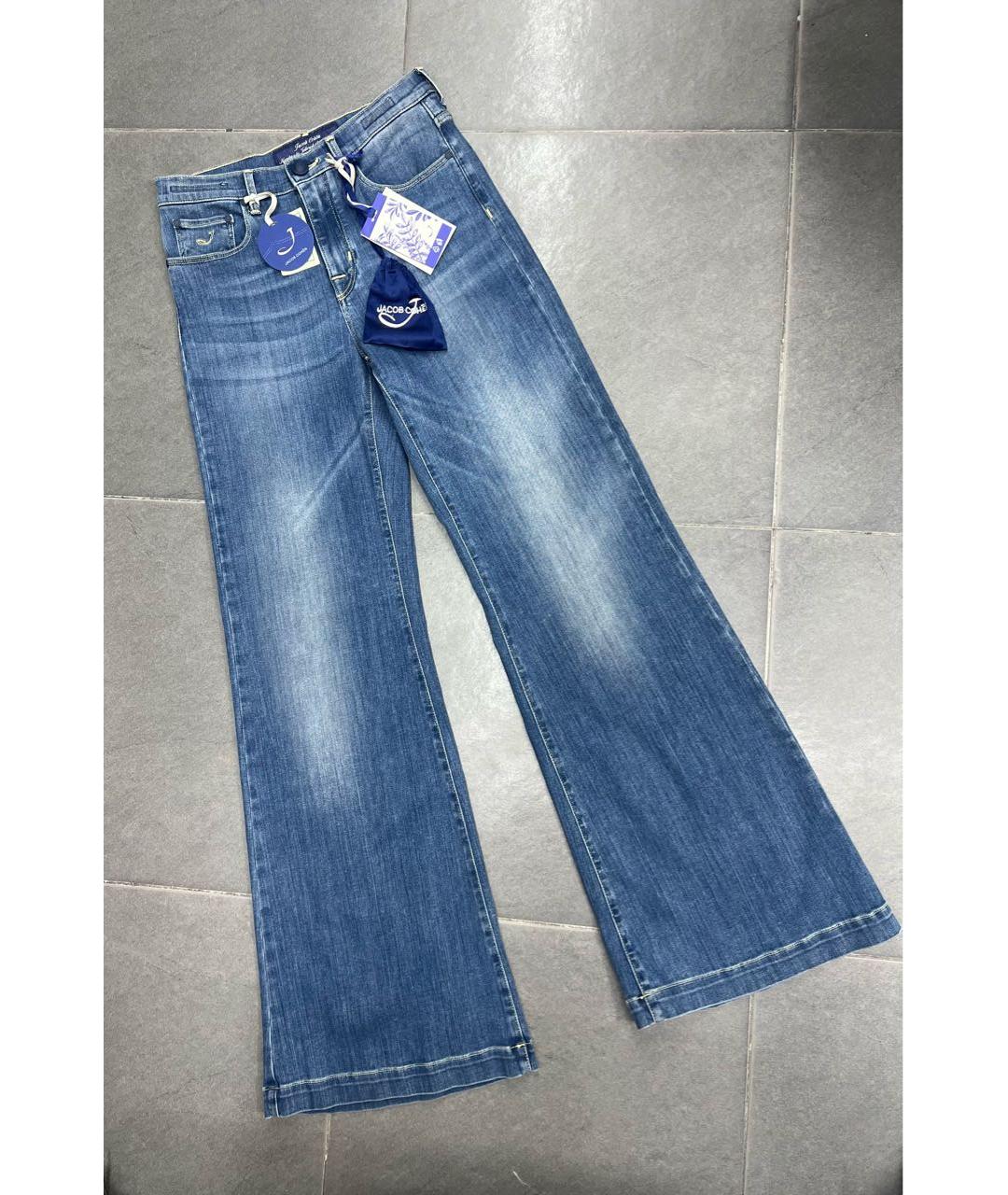 JACOB COHEN Синие хлопко-эластановые джинсы клеш, фото 3