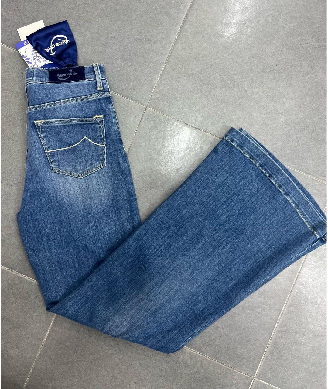 JACOB COHEN Синие хлопко-эластановые джинсы клеш, фото 7