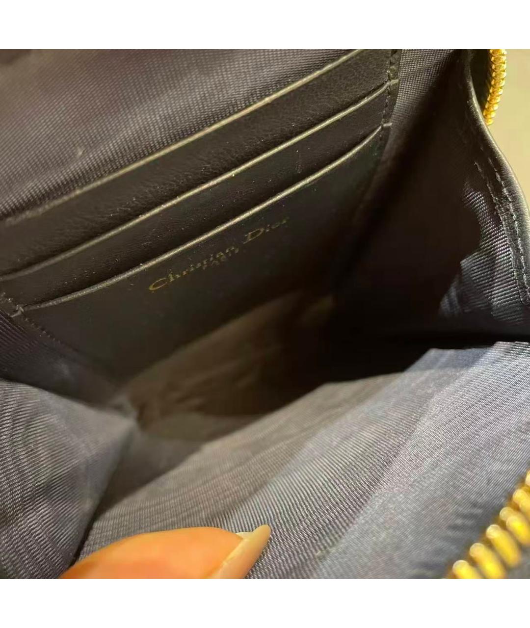 CHRISTIAN DIOR Темно-синяя жаккардовая сумка через плечо, фото 6