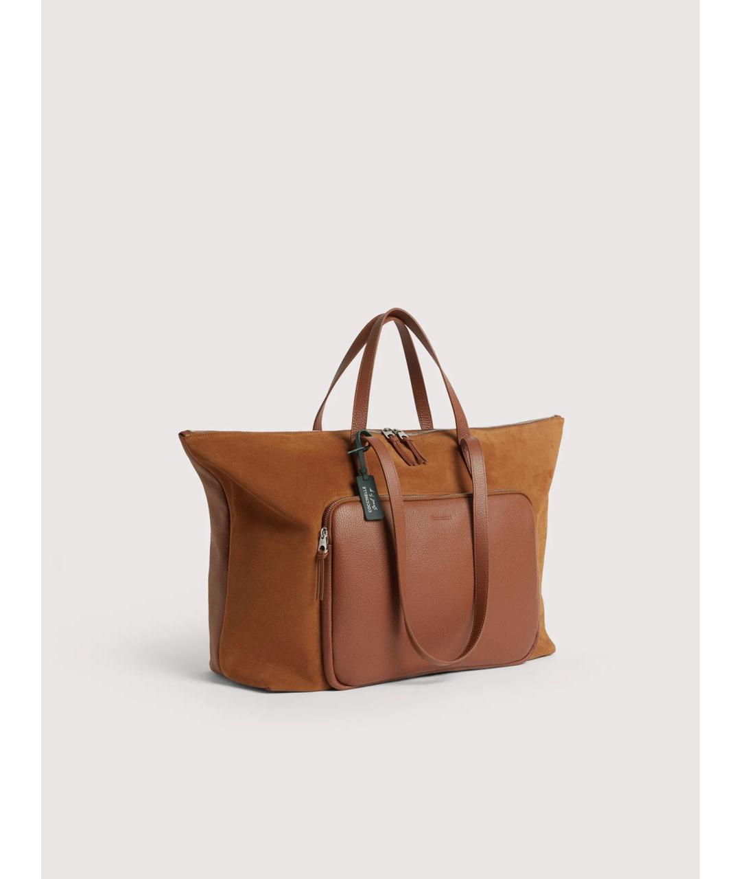 COCCINELLE Коричневая кожаная сумка через плечо, фото 3