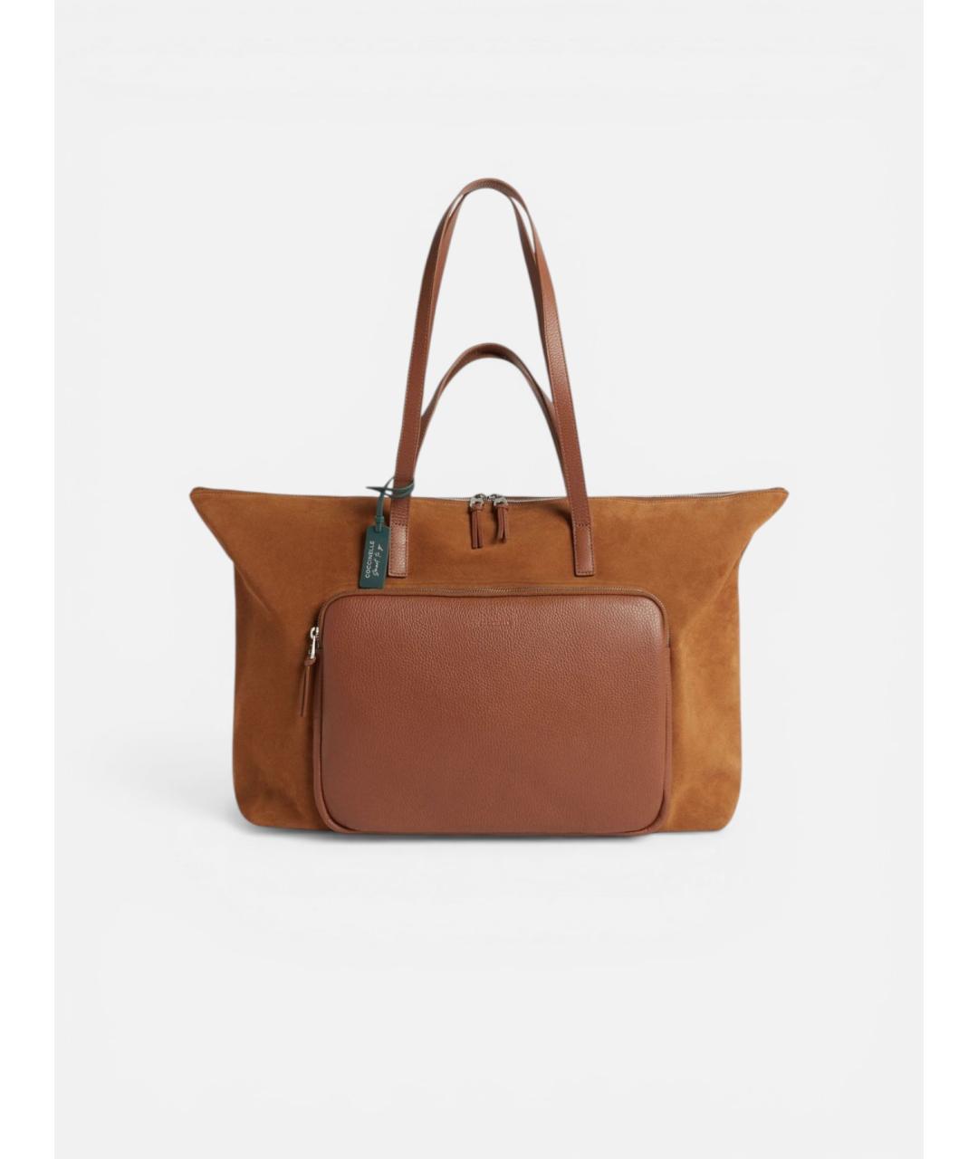 COCCINELLE Коричневая кожаная сумка через плечо, фото 6