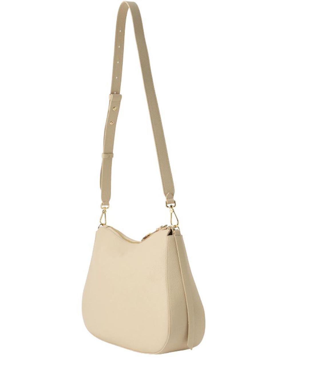 COCCINELLE Бежевая кожаная сумка через плечо, фото 2