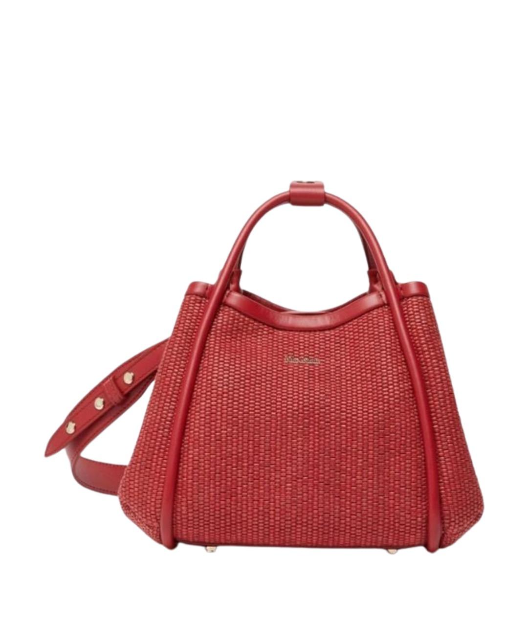 MAX MARA Красная хлопковая сумка через плечо, фото 3