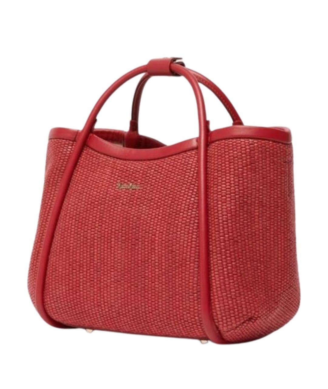 MAX MARA Красная хлопковая сумка через плечо, фото 2