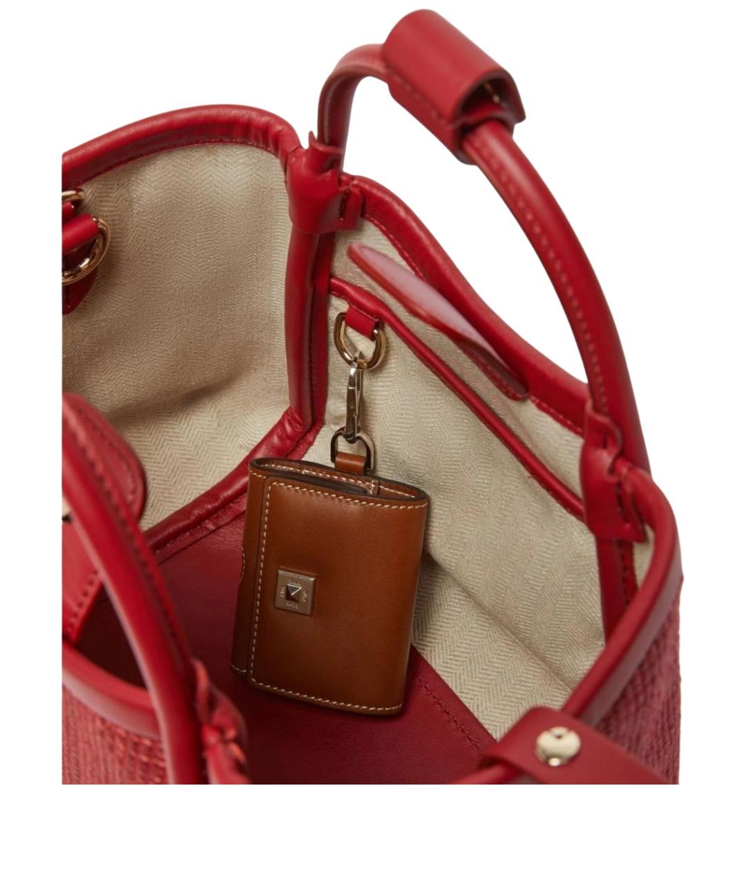 MAX MARA Красная хлопковая сумка через плечо, фото 5
