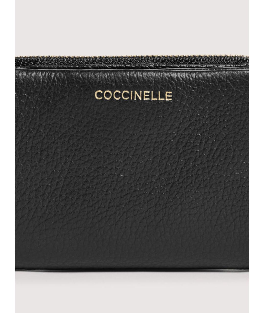 COCCINELLE Черный кожаный кошелек, фото 3