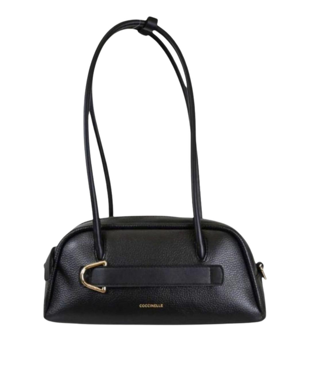 COCCINELLE Черная кожаная сумка через плечо, фото 1